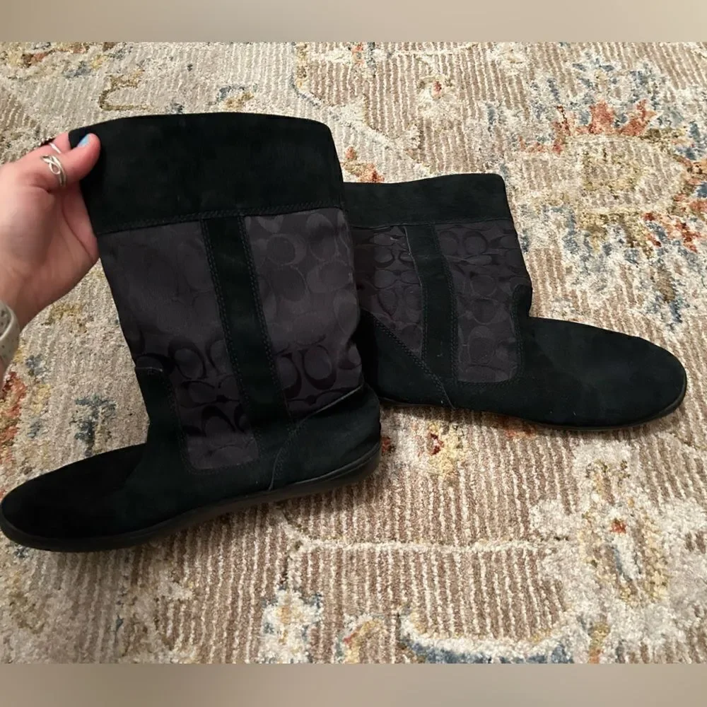 Women's Black Coach Boots